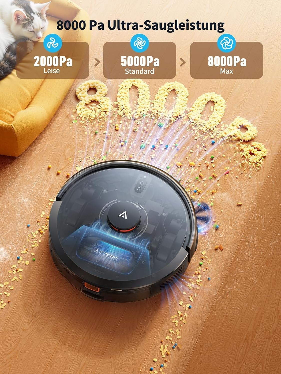 Airzeen Robotstofzuiger Q10 Pro - Zwart - 35% Korting