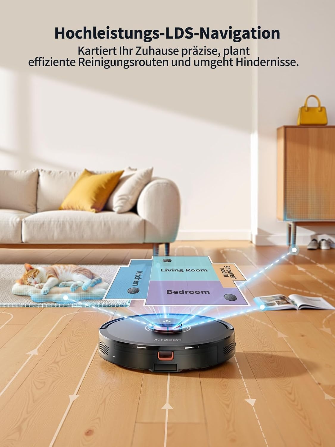 Airzeen Robotstofzuiger Q10 Pro - Zwart - 35% Korting