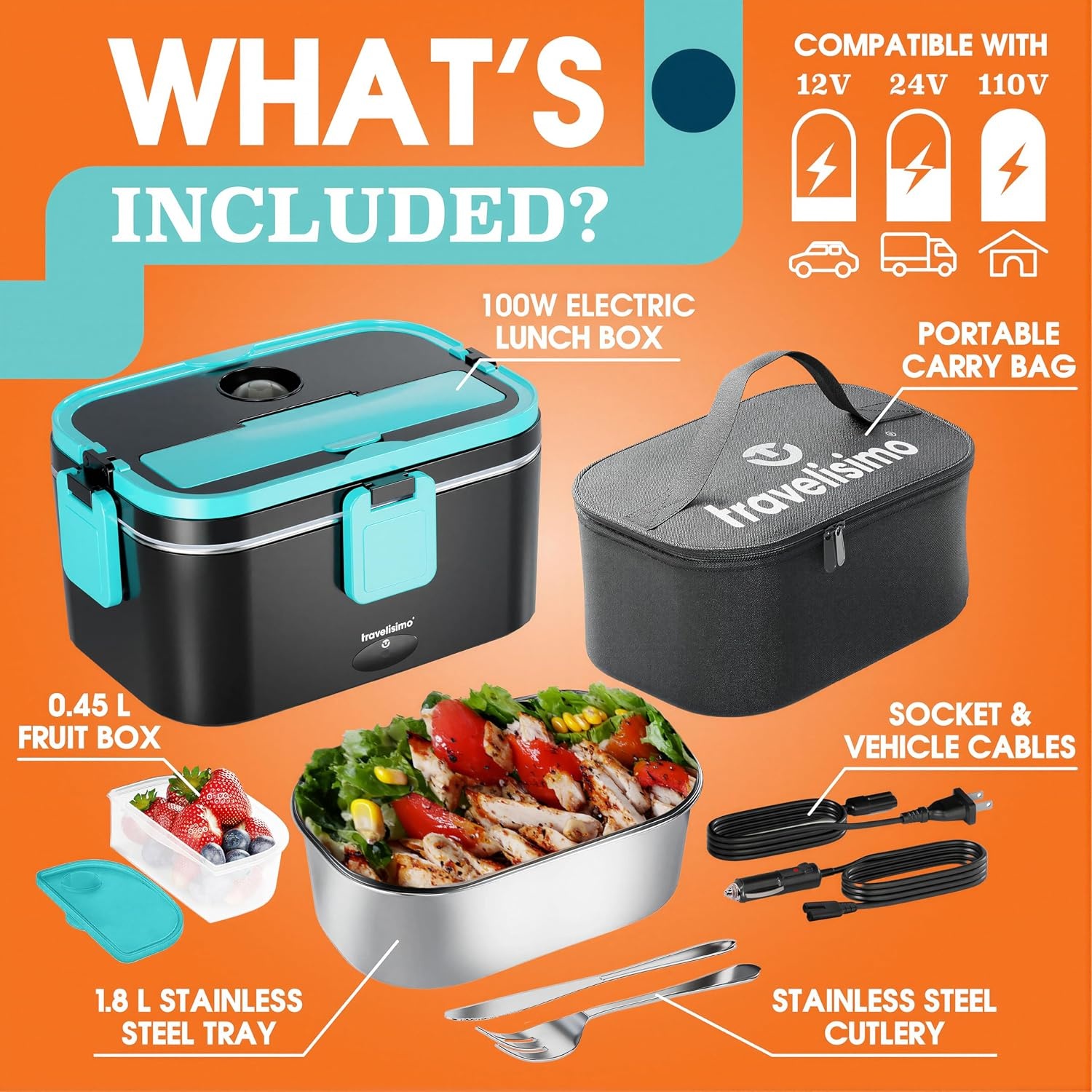 Elektrische Lunchbox 1.8L RVS - 29% Korting