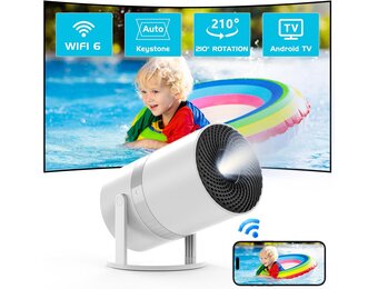 Draagbare Mini Beamer Full HD 1080P Android WiFi6 - 34% Korting