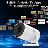 Draagbare Mini Beamer Full HD 1080P Android WiFi6 - 34% Korting
