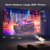 Draagbare Mini Beamer Full HD 1080P Android WiFi6 - 34% Korting