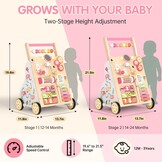 Houten Loopwagen & Activiteitencentrum 10-in-1 - Montessori - 34% Korting