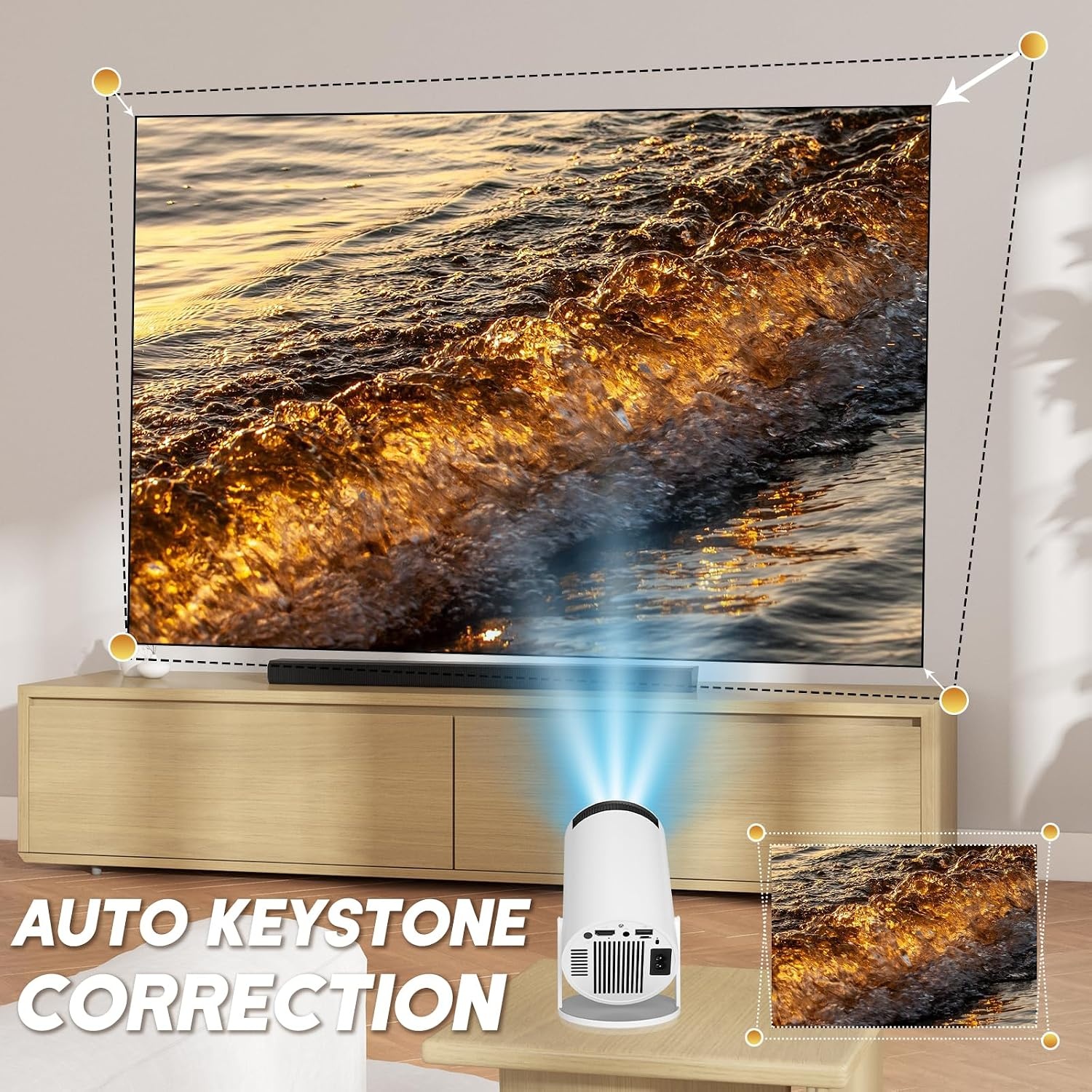Draagbare 4K Game Projector met 2 Joysticks - 35% Korting