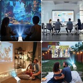 Draagbare 4K Game Projector met 2 Joysticks - 35% Korting