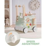 Houten Loopwagen & Speelkeuken 2-in-1 - Educatief & Verstelbaar | 34% Korting