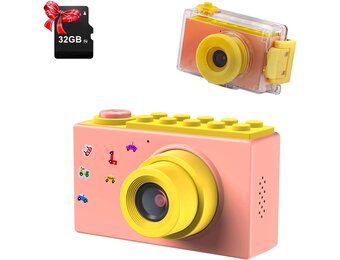 Mini Kinder Camera Waterdicht Roze - 33% Korting