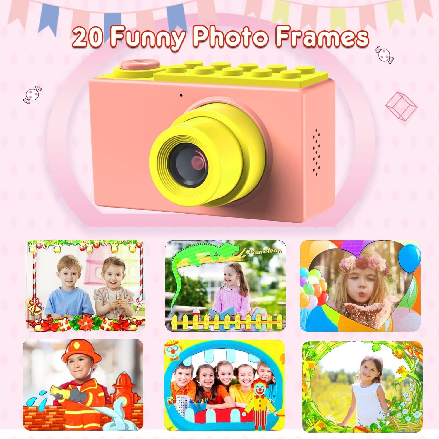 Mini Kinder Camera Waterdicht Roze - 33% Korting