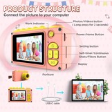 Mini Kinder Camera Waterdicht Roze - 33% Korting