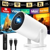 Draagbare Beamer Full HD 1080P Android TV met Wi-Fi 6 & Bluetooth 5.4 - 34% Korting