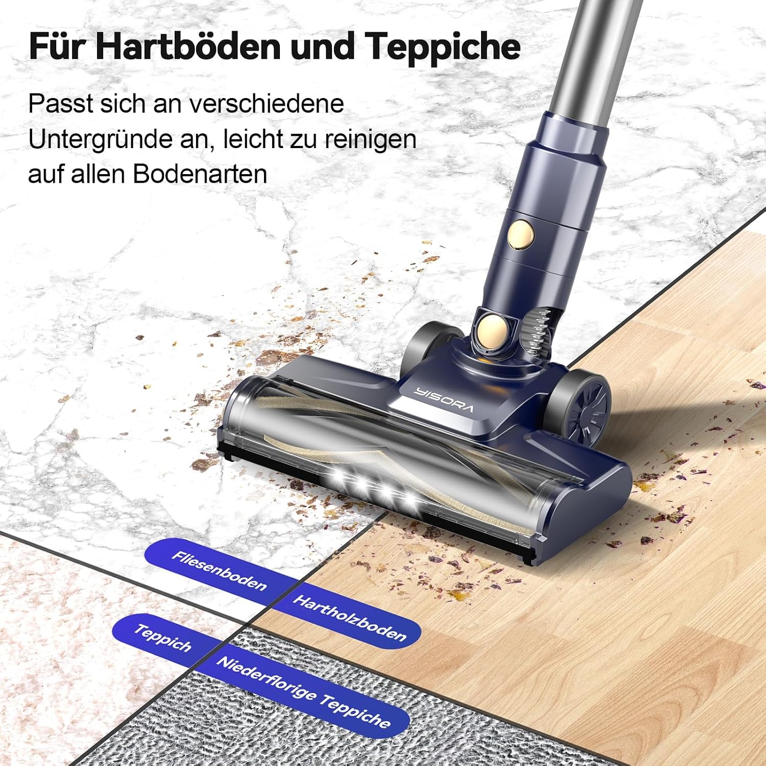 Steelstofzuiger met Kabel, 6-in-1, 23Kpa, Hemelsblauw, 34% Korting