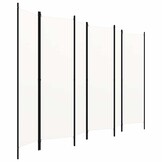 Kamerscherm met 6 panelen Wit 300x180 cm - 34% Korting