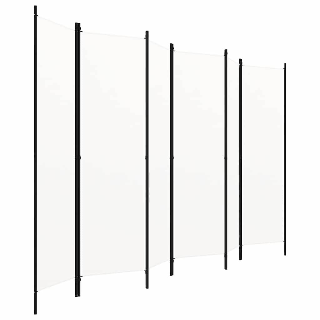 Kamerscherm met 6 panelen Wit 300x180 cm - 34% Korting