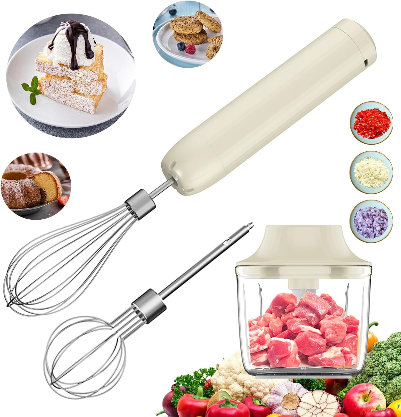 Elektrische Handmixer 3-in-1 Draadloos (33% Korting)