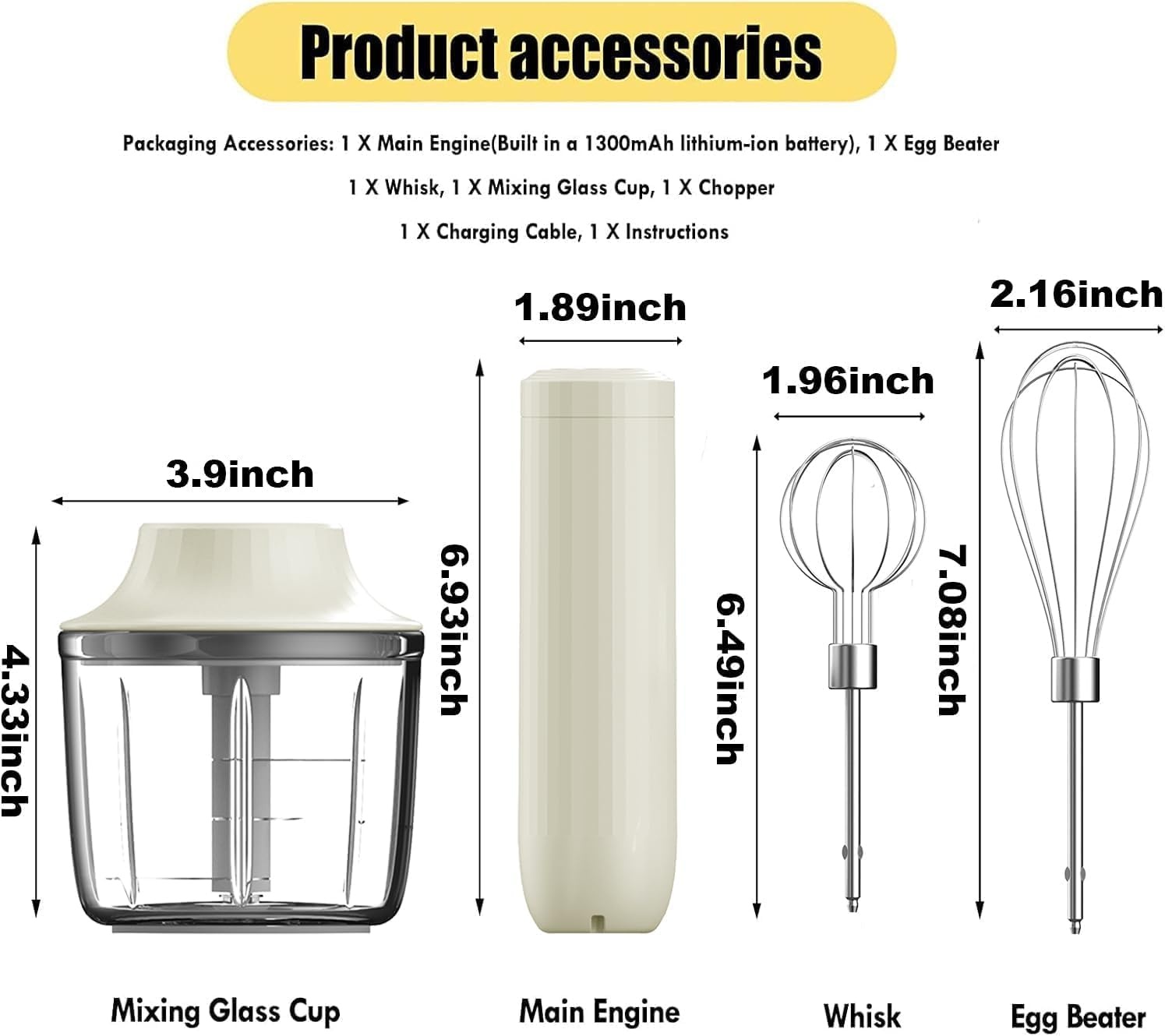 Elektrische Handmixer 3-in-1 Draadloos (33% Korting)