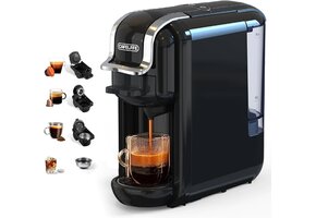 4-in-1 Kapselkoffiemachine - 19 bar - Zwart - 52% Korting