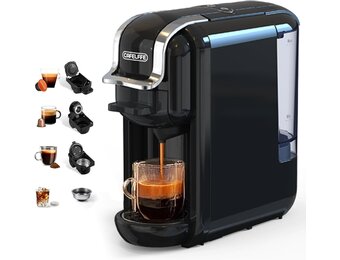 Kapselkoffiemachine 4-in-1 Zwart - 35% Korting