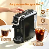Kapselkoffiemachine 4-in-1 Zwart - 35% Korting