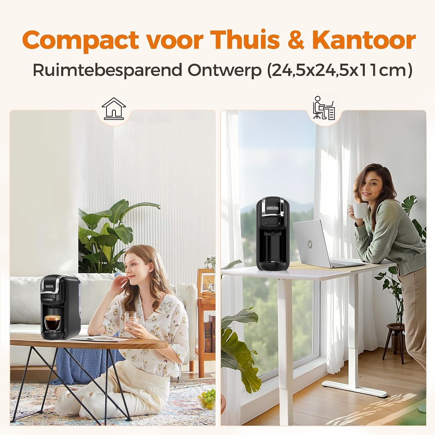 Kapselkoffiemachine 4-in-1 Zwart - 35% Korting