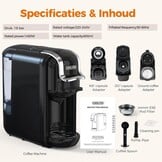 Kapselkoffiemachine 4-in-1 Zwart - 35% Korting