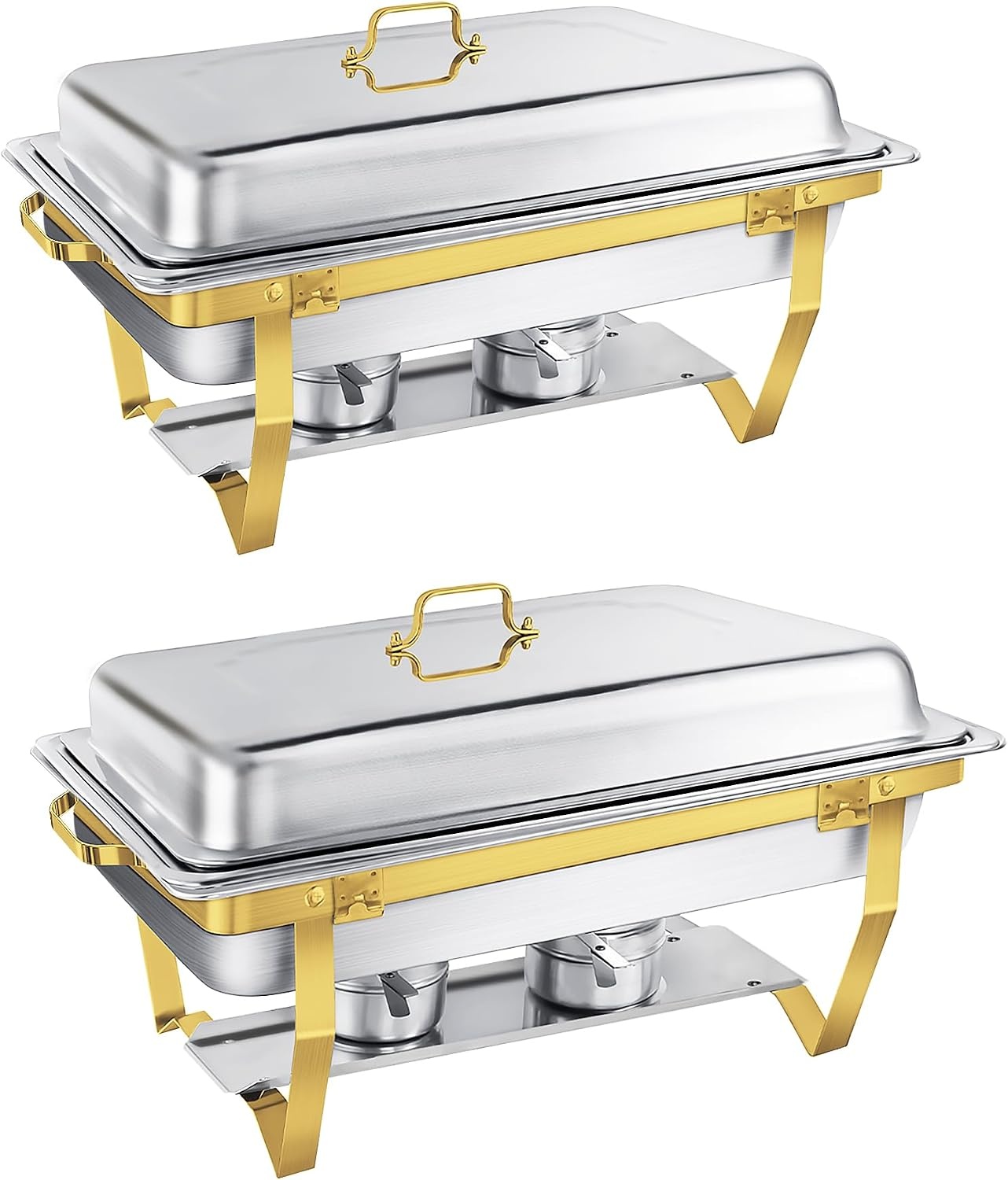 4x Chafing Dish Set 9L Goud - Warmhouders voor Buffet & Feesten - 35% Korting