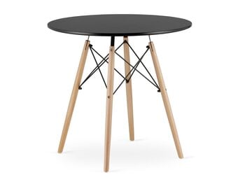 TODI Ronde Eettafel - 80cm Zwart - 34% Korting