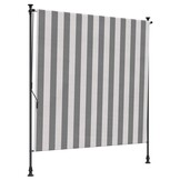 vidaXL Rolgordijn Buiten Antraciet/Wit 120x270cm - 58% Korting