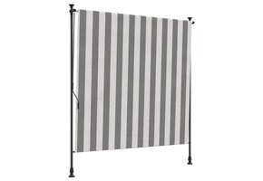 Buiten Rolgordijn Antraciet/Wit 120x270 cm - 69% Korting