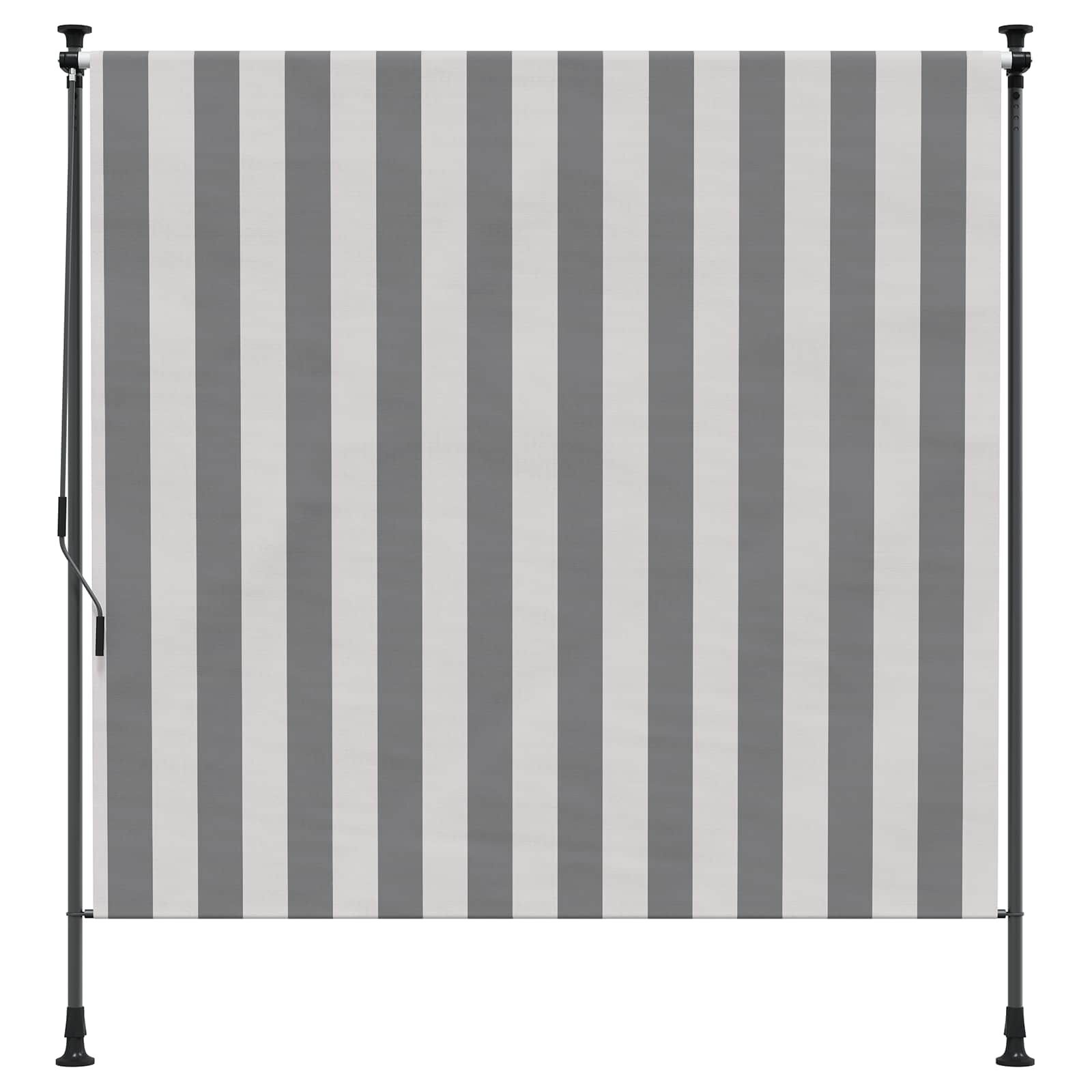 vidaXL Rolgordijn Buiten Antraciet/Wit 120x270cm - 58% Korting