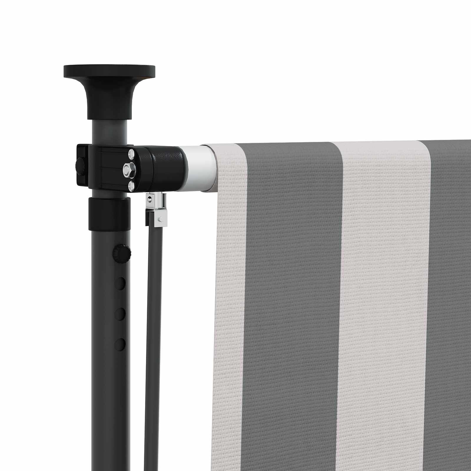 vidaXL Rolgordijn Buiten Antraciet/Wit 120x270cm - 58% Korting