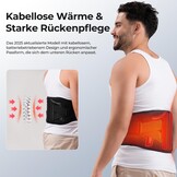 Draadloze Warmtegordel Rug met Massage - 34% Korting