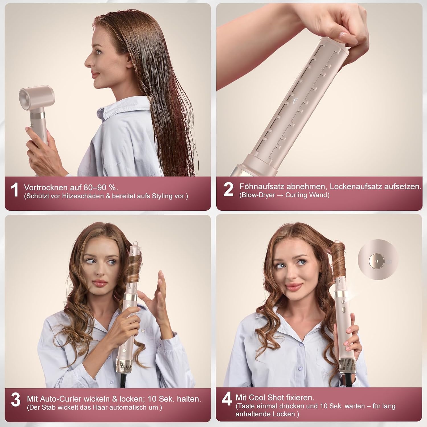 6-in-1 Airstyler Krultang & Föhn | 34% Korting | Ionen Technologie