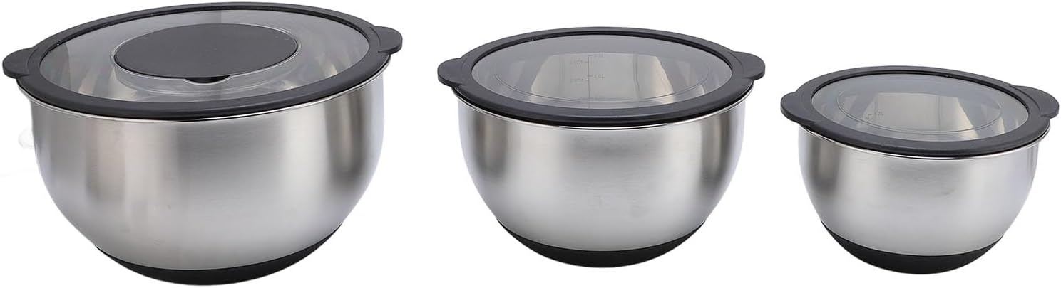 Mengkommen set 3-delig RVS met deksel & raspen - 34% korting!