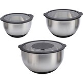 Mengkommen set 3-delig RVS met deksel & raspen - 34% korting!
