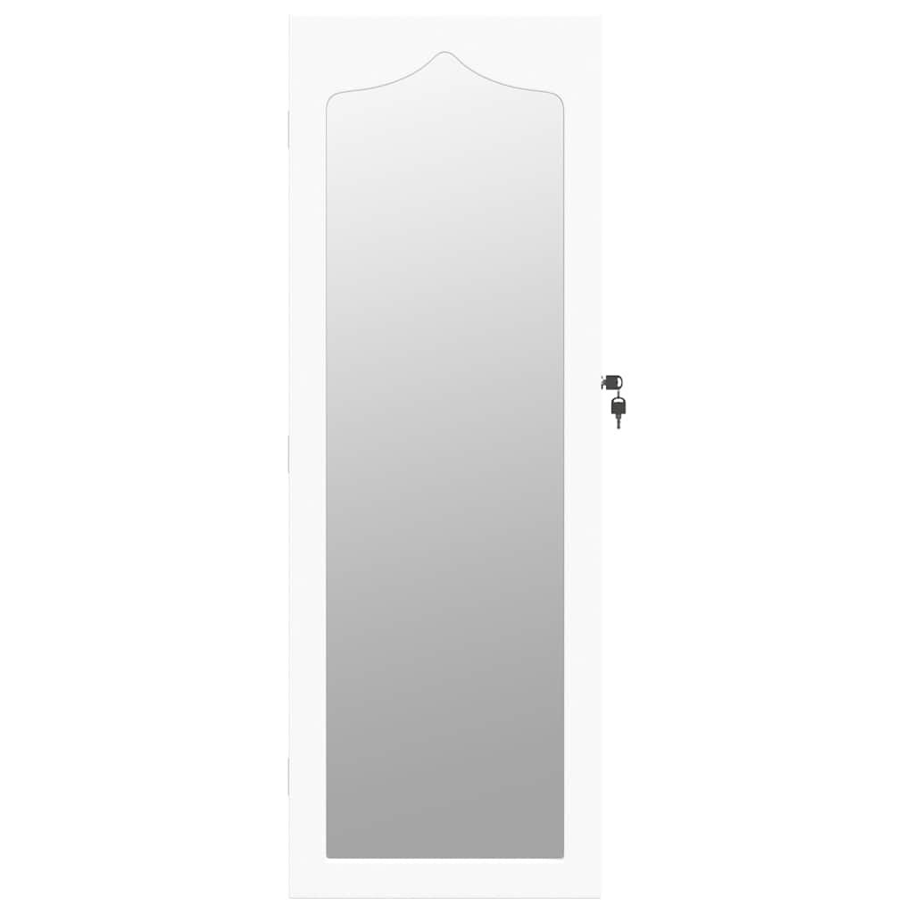 vidaXL Sieradenkast met Spiegel Wandmontage 37,5x10x106 cm Wit - 35% Korting