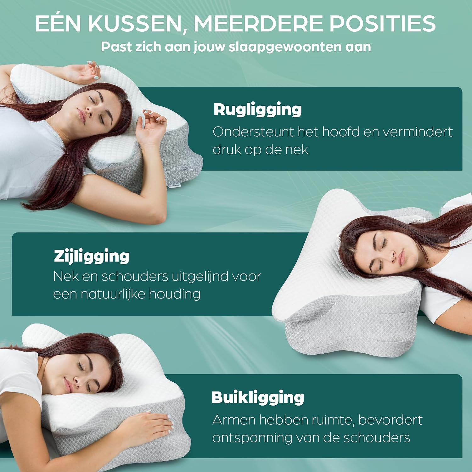 Orthopedisch Nekkussen Traagschuim Ergonomisch Ademend - 34% Korting