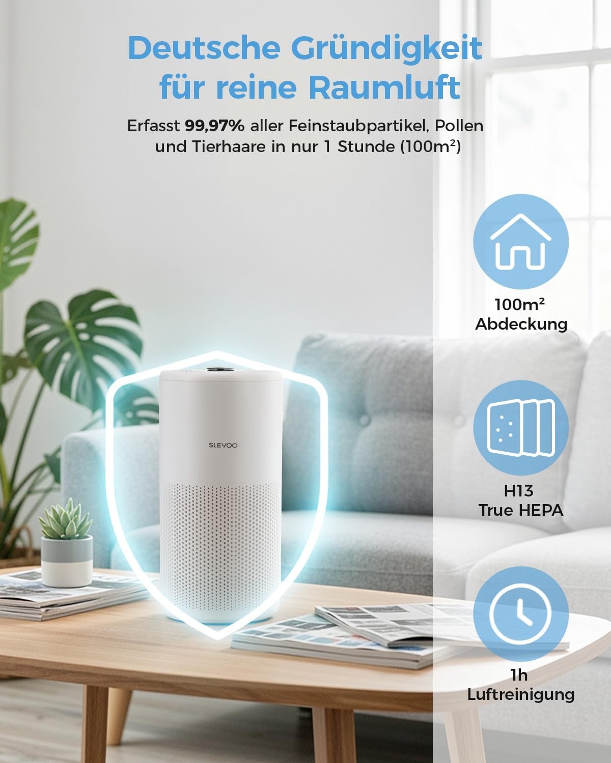 Stil Luchtreiniger H13 HEPA tot 102m² - 34% Korting