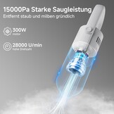 Kabelsteelstofzuiger - 400W, 13.000 Pa Zuigkracht, HEPA-F8, Wit - 32% Korting