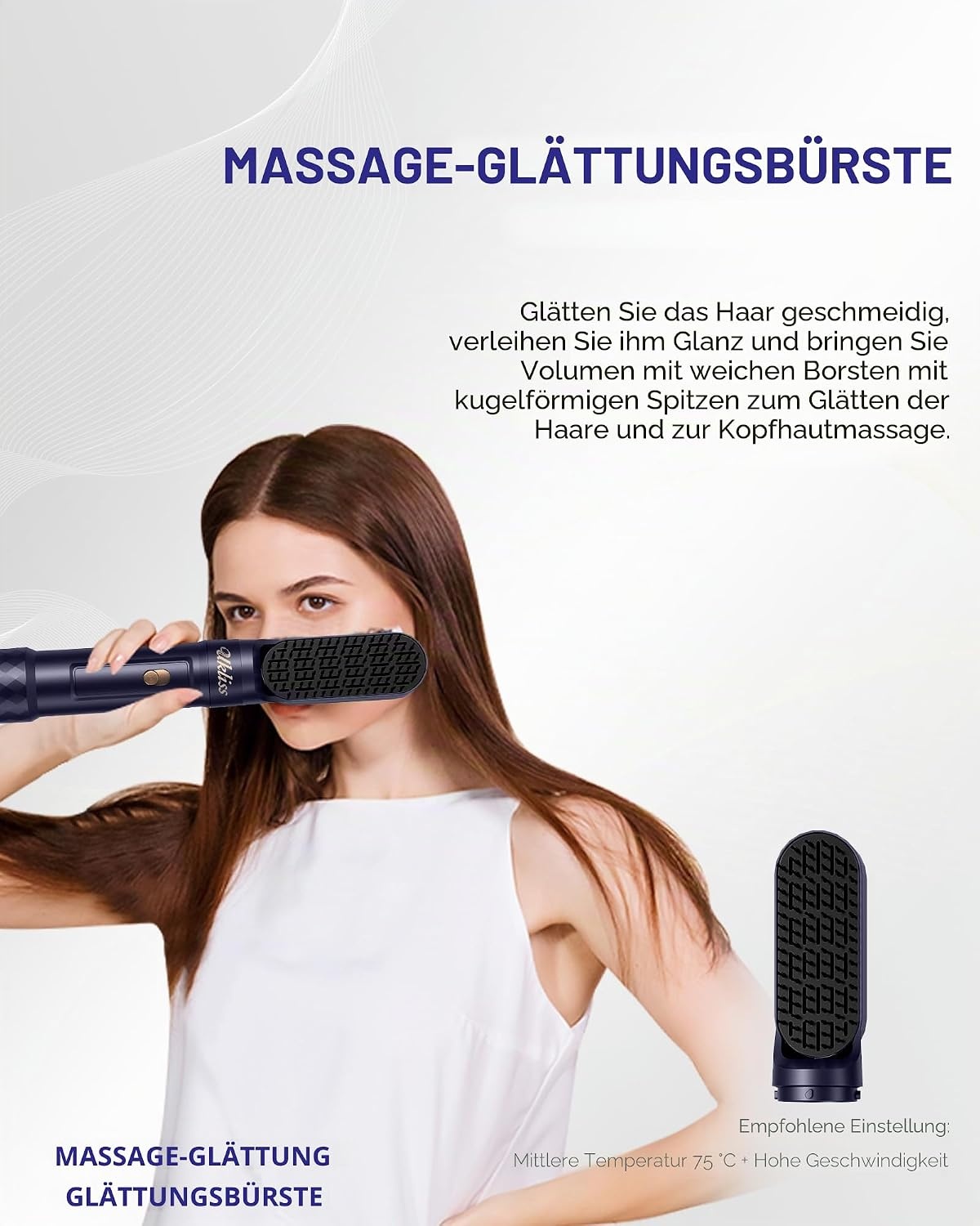 UKLISS 6-in-1 Haarstyler en Föhnset met Automatische Krultang - Blauw