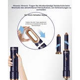 UKLISS 6-in-1 Haarstyler en Föhnset met Automatische Krultang - Blauw