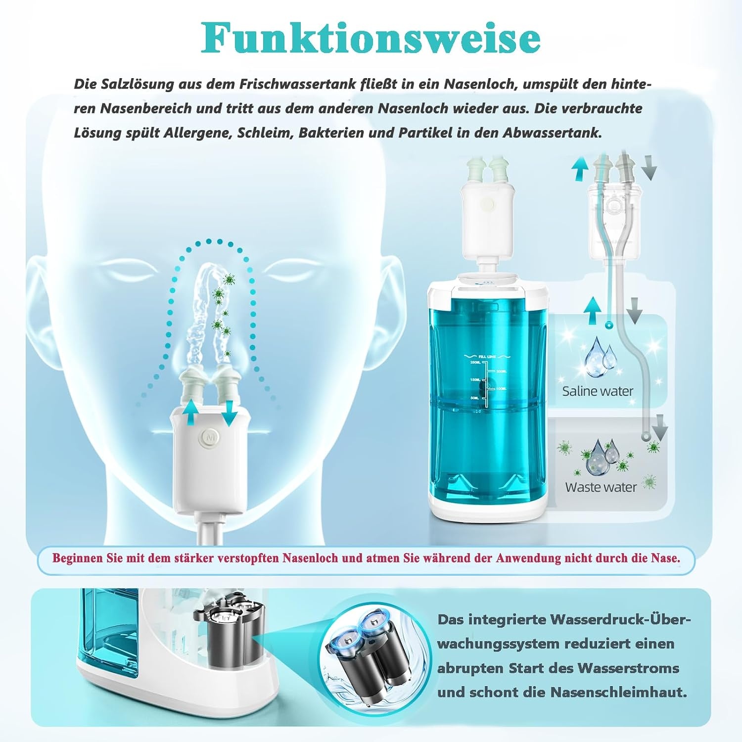 Elektrische Neusdouche: Zachte Reiniging voor Volwassenen & Kinderen (34% Korting)