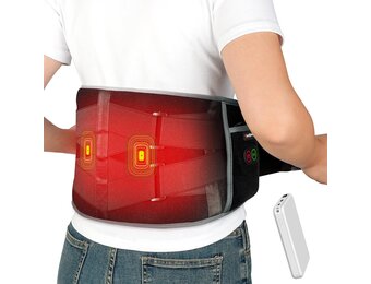 Comfytemp Verwarmingsband Rug (One Size, Zwart) - Draadloos met Massage, 34% Korting!