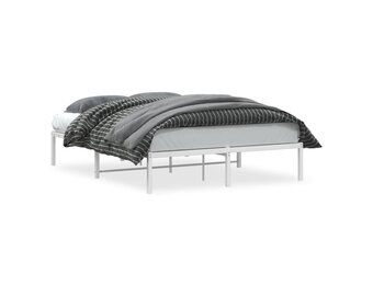 VidaXL Bedframe Metaal Wit 140x190 cm - 34% Korting!