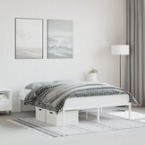 VidaXL Bedframe Metaal Wit 140x190 cm - 34% Korting!