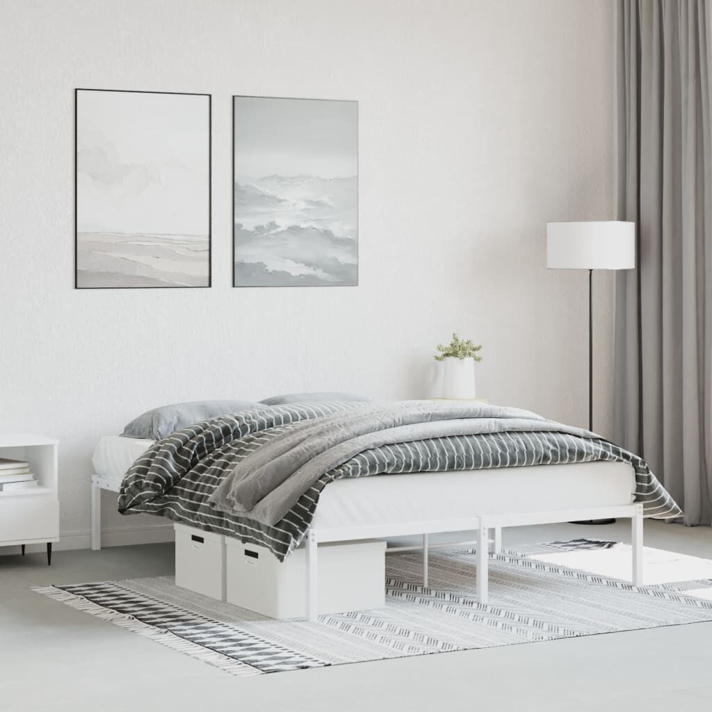 VidaXL Bedframe Metaal Wit 140x190 cm - 34% Korting!