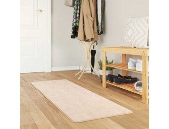 VidaXL Vloerkleed MARSA Crèmekleurig 50x200cm Polyester/PVC - 33% Korting!