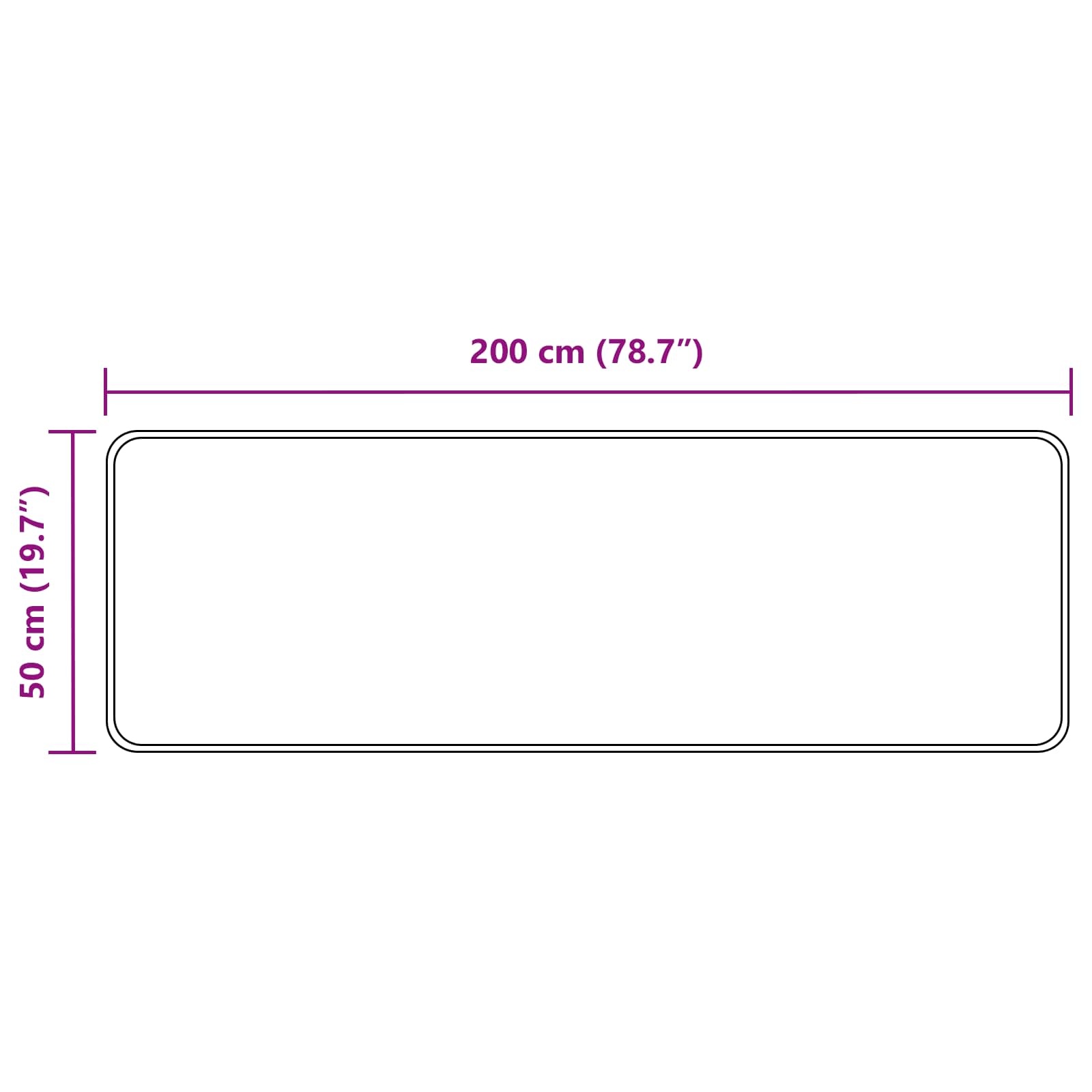 VidaXL Vloerkleed MARSA Crèmekleurig 50x200cm Polyester/PVC - 33% Korting!