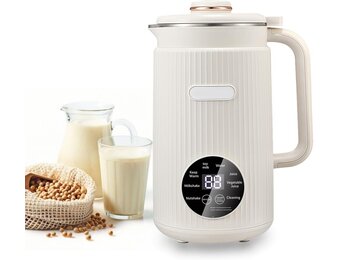 8-in-1 Plantaardige Melkmachine Wit - Maak Zelf Notenmelk en Meer! Nu 34% Korting!