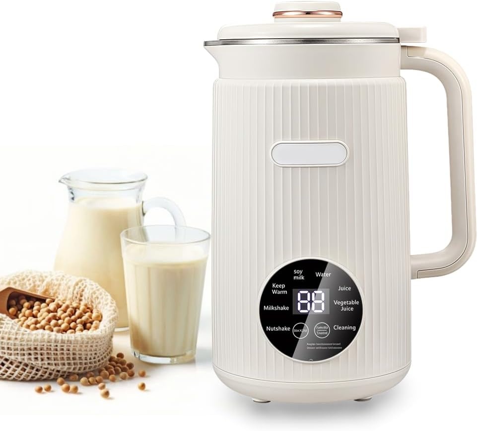 8-in-1 Plantaardige Melkmachine Wit - Maak Zelf Notenmelk en Meer! Nu 34% Korting!