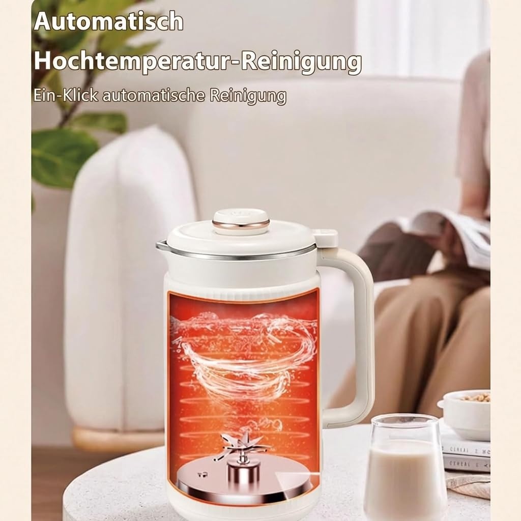 8-in-1 Plantaardige Melkmachine Wit - Maak Zelf Notenmelk en Meer! Nu 34% Korting!